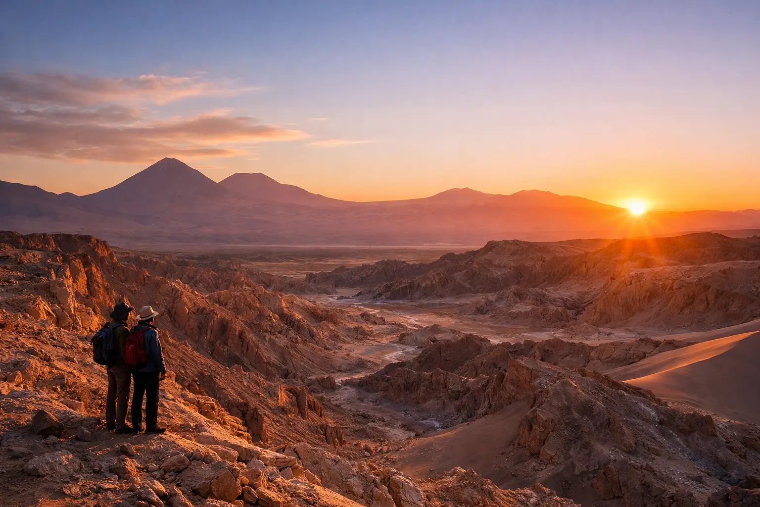 Excursión Valle de la Luna Atacama al atardecer